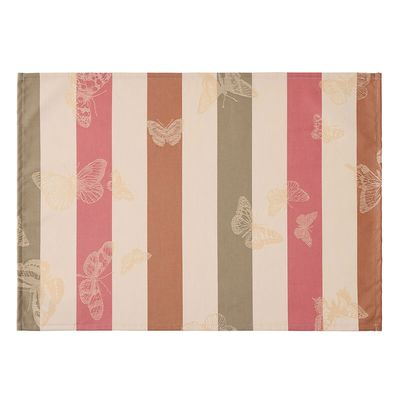 Le Jacquard Francais Bal Des Papillons Coated Placemat Pink 20 x 14 Inch Set of 4, MPN: 30483