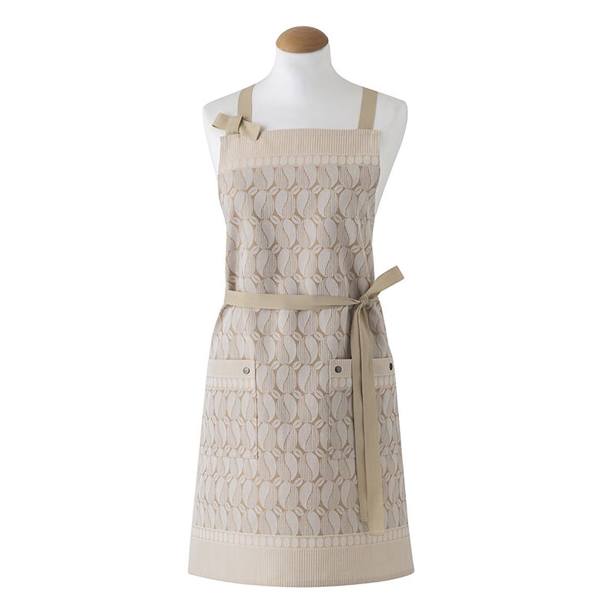 Le Jacquard Francais Barista Apron Beige 31 x 38 Inch, MPN: 30428