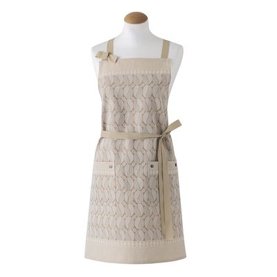 Le Jacquard Francais Barista Apron Beige 31 x 38 Inch, MPN: 30428