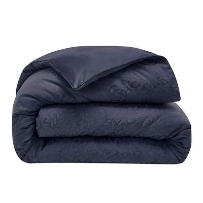 Le Jacquard Francais Flora Duvet Cover Dark Blue 95 x 87 Inch, MPN: 21523