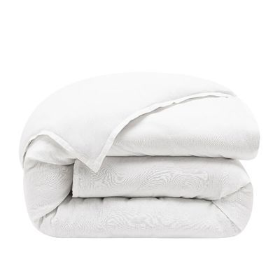 Le Jacquard Francais Nuances Duvet Cover White 53 x 79 Inch, MPN: 30145