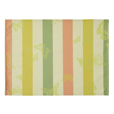Le Jacquard Francais Bal Des Papillons Coated Placemat Yellow 20 x 14 Inch Set of 4, MPN: 30482