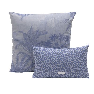 Le Jacquard Francais Sinharaja Cushion Cover Blue 23 x 23 Inch, MPN: 30604