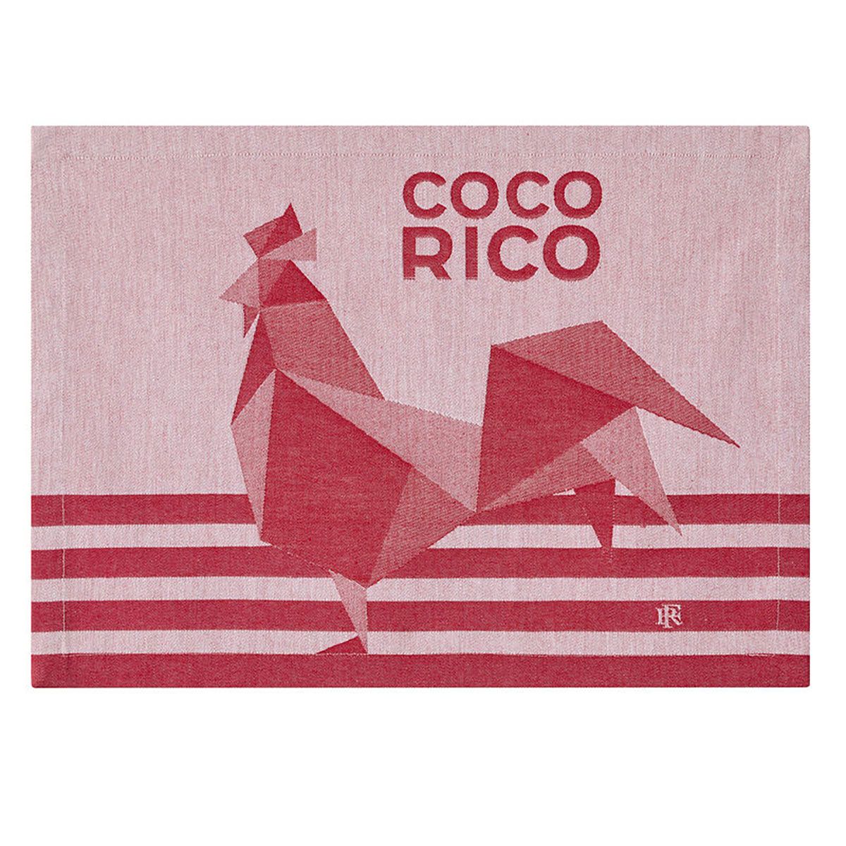 Le Jacquard Francais Coco-Rico Box Set 2 Placemats Red 20 x 14 Inch, MPN: 30359