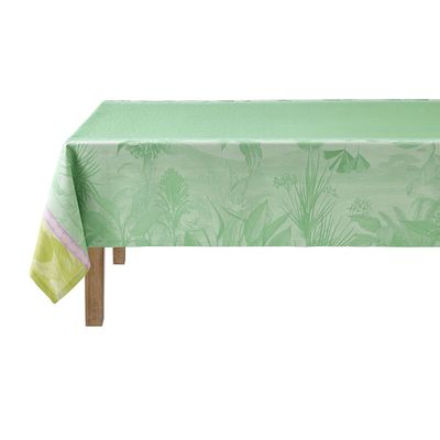Le Jacquard Francais Sinharaja Tablecloth Green 59 x 86 Inch, MPN: 30585