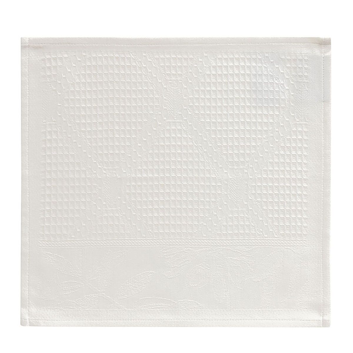 Le Jacquard Francais Pois De Senteur Washcloth White 12 x 12 Inch Set of 4, MPN: 30780