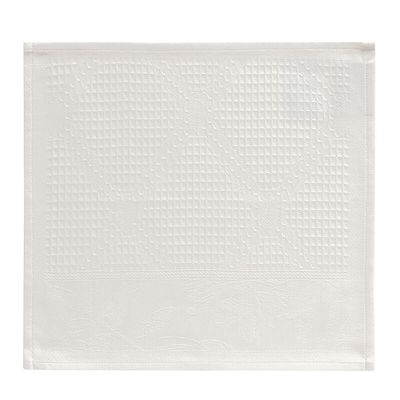 Le Jacquard Francais Pois De Senteur Washcloth White 12 x 12 Inch Set of 4, MPN: 30780