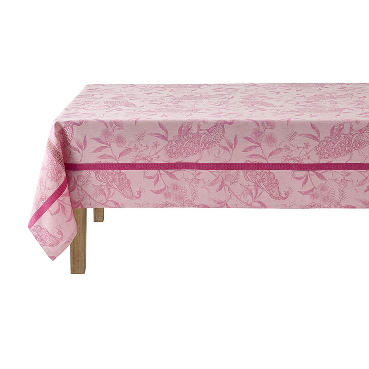 Le Jacquard Francais A Lorangerie Tablecloth Pink 69 x 69 Inch, MPN: 30541
