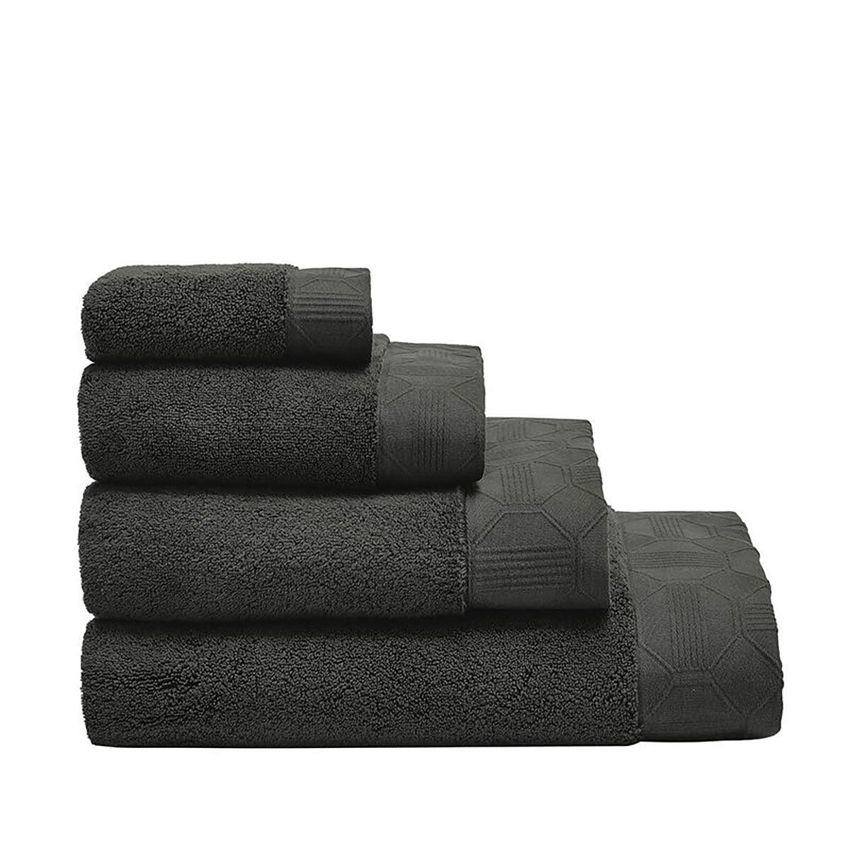 Le Jacquard Francais Palacio Bath Sheet Dark Grey 35 x 59 Inch, MPN: 30018