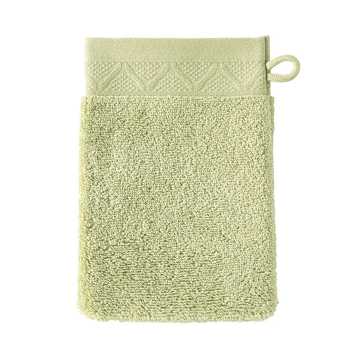 Le Jacquard Francais Caresse Wash Mitt Green 6 x 7 Inch Set of 4, MPN: 30748