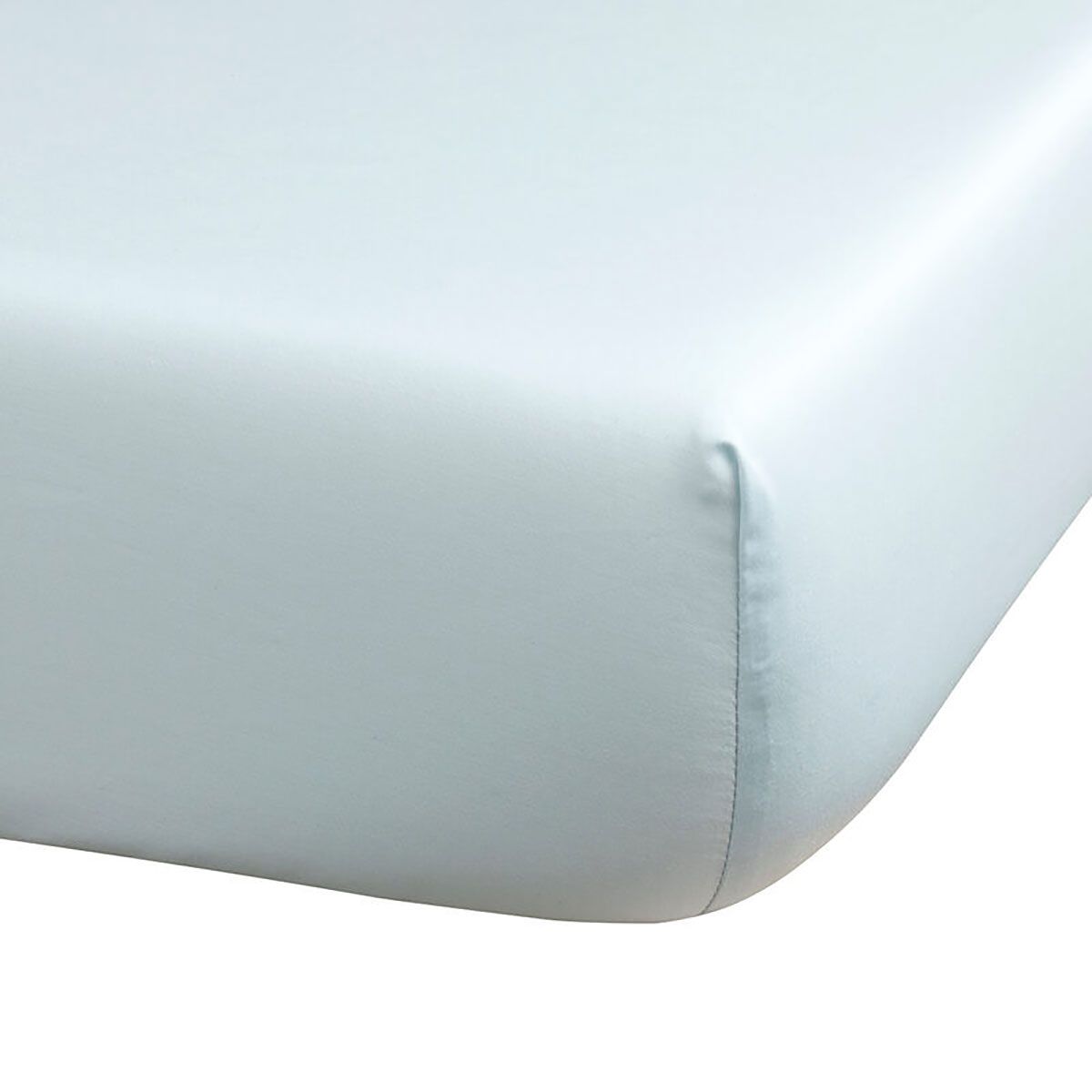 Le Jacquard Francais Manuka Fitted Sheet Blue 71 x 79 x 14 Inch, MPN: 21567