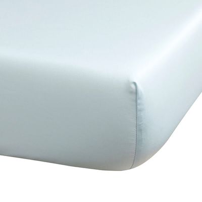 Le Jacquard Francais Manuka Fitted Sheet Blue 71 x 79 x 14 Inch, MPN: 21567