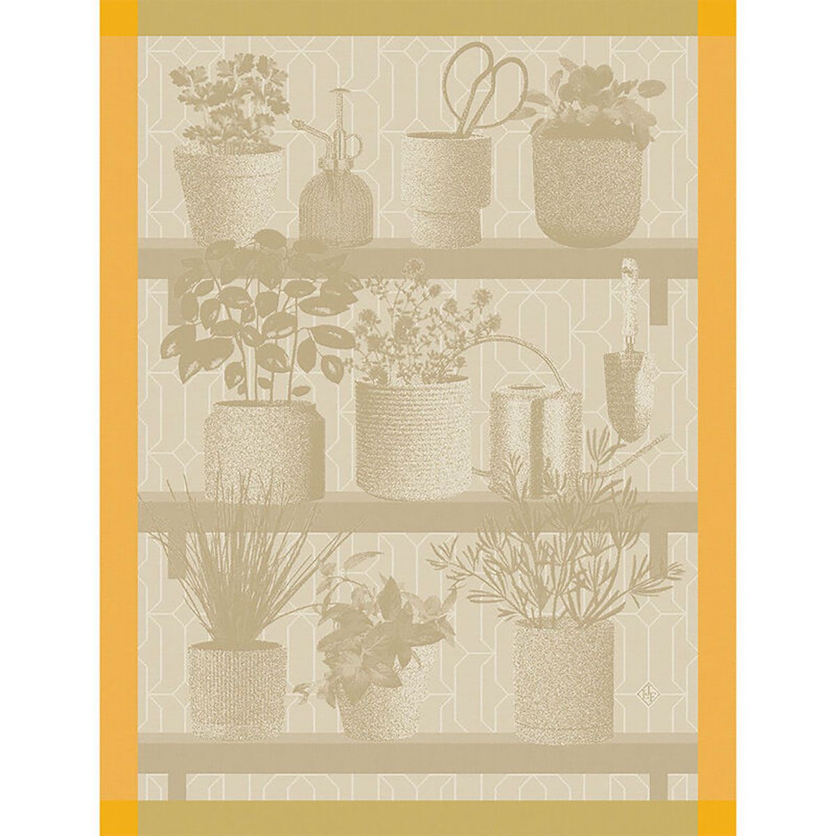 Le Jacquard Francais Herbes Fraiches Tea Towel Beige 24 x 31 Inch Set of 4, MPN: 30437