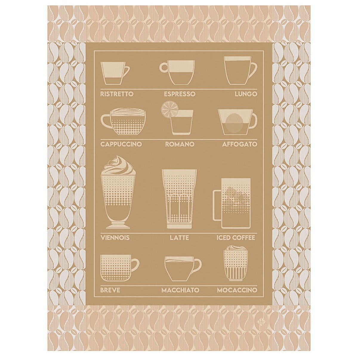 Le Jacquard Francais Barista Tea Towel Beige 24 x 31 Inch Set of 4, MPN: 30422