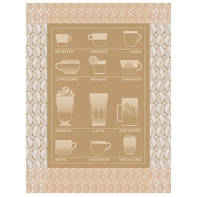Le Jacquard Francais Barista Tea Towel Beige 24 x 31 Inch Set of 4, MPN: 30422