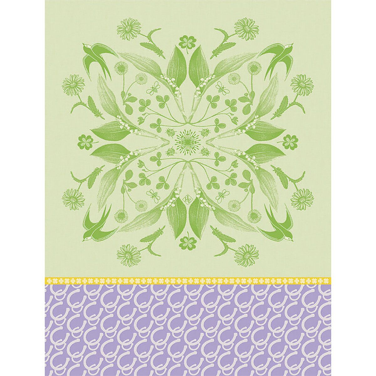 Le Jacquard Francais Porte Bonheur Tea Towel Green 24 x 31 Inch Set of 4, MPN: 30438
