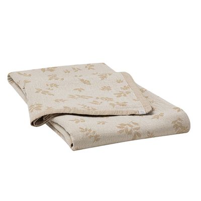 Le Jacquard Francais Feuillage Throws Brown 71 x 71 Inch, MPN: 30803