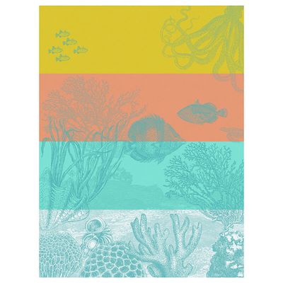 Le Jacquard Francais Sous Locean Tea Towel Orange 24 x 31 Inch Set of 4, MPN: 30442