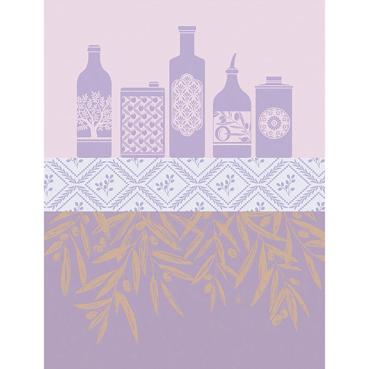 Le Jacquard Francais Huiles Provencales Tea Towel Purple 24 x 31 Inch Set of 4, MPN: 30416