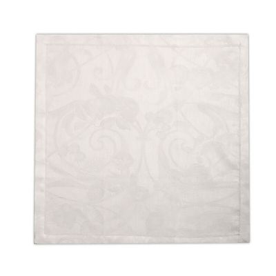 Le Jacquard Francais Tivoli Cocktail Napking White 7 x 7 Inch Set of 4, MPN: 25757