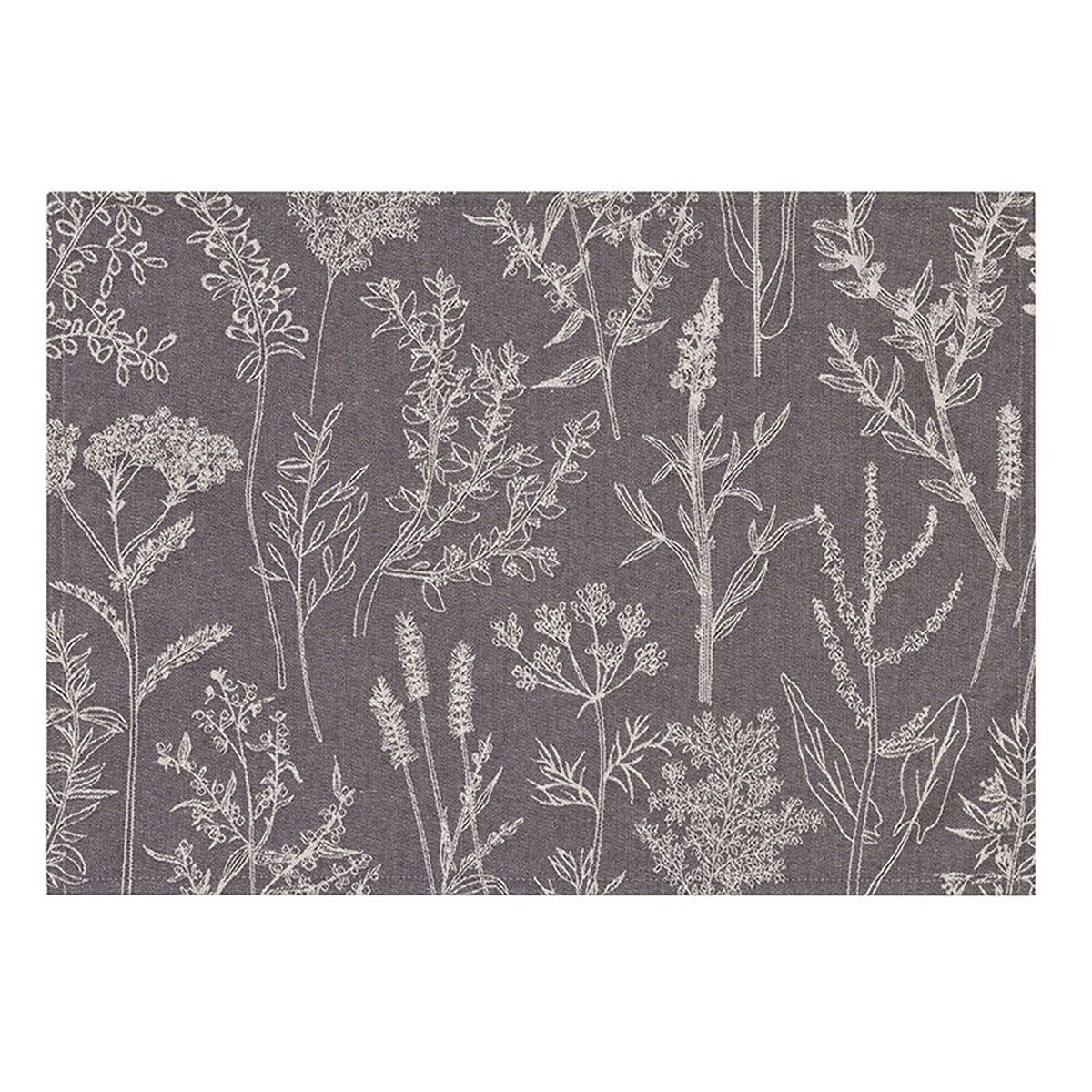 Le Jacquard Francais Champetre Coated Placemat Black 20 x 14 Inch Set of 4, MPN: 30576