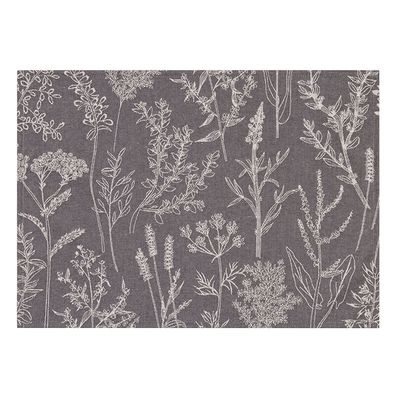 Le Jacquard Francais Champetre Coated Placemat Black 20 x 14 Inch Set of 4, MPN: 30576
