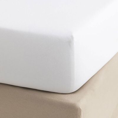 Le Jacquard Francais Apparat Fitted Sheet White 55 x 79 x 14 Inch, MPN: 21594