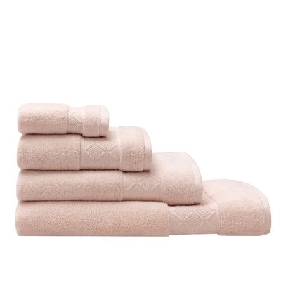 Le Jacquard Francais Caresse Hand Towel Pink 20 x 39 Inch Set of 4, MPN: 30758