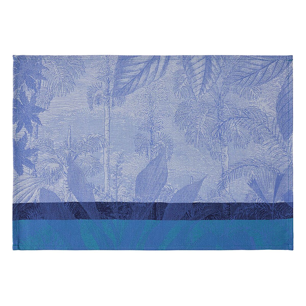 Le Jacquard Francais Sinharaja Coated Placemat Blue 20 x 14 Inch Set of 4, MPN: 30532