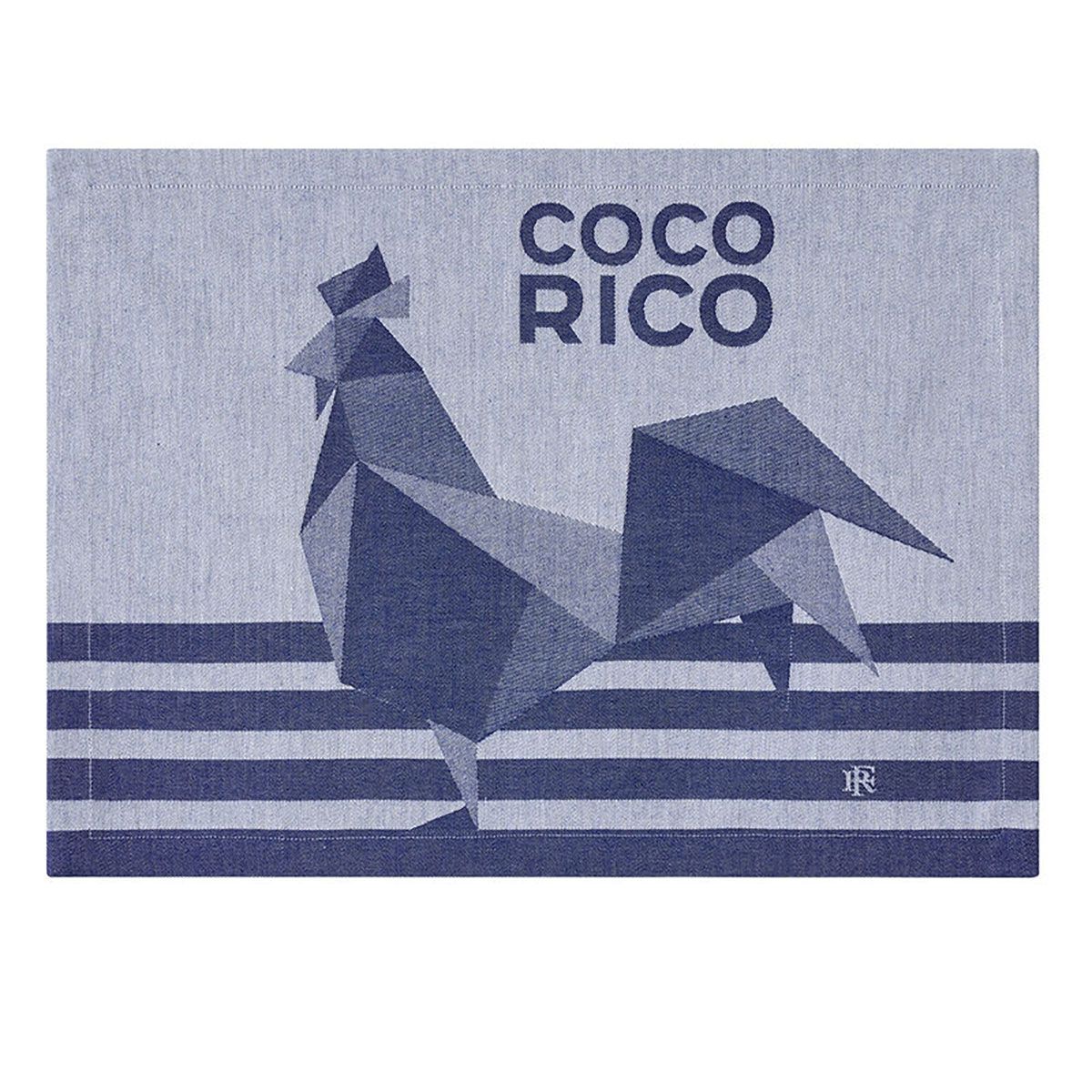 Le Jacquard Francais Coco-Rico Box Set 2 Placemats Blue 20 x 14 Inch, MPN: 30360