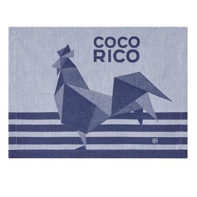 Le Jacquard Francais Coco-Rico Box Set 2 Placemats Blue 20 x 14 Inch, MPN: 30360