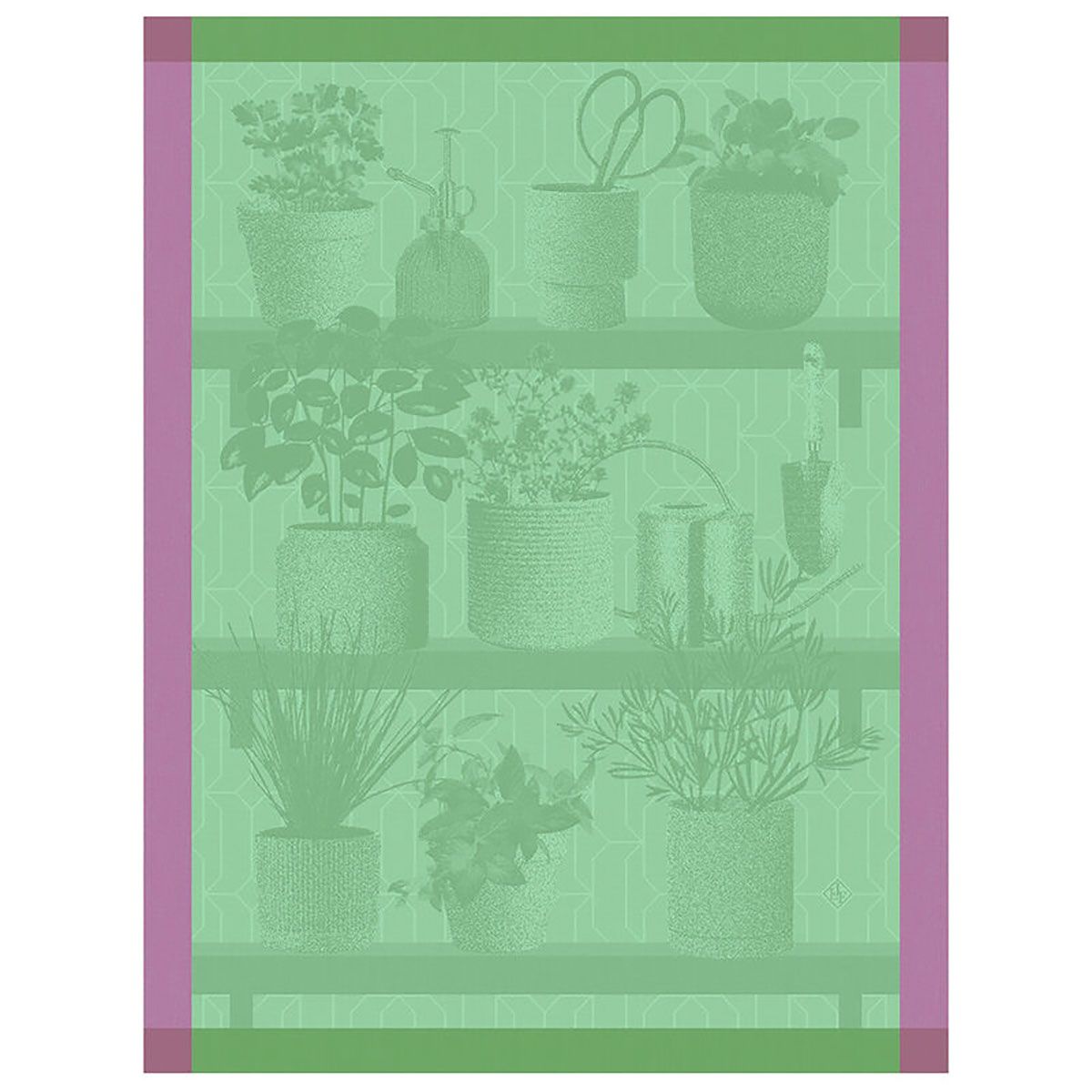 Le Jacquard Francais Herbes Fraiches Tea Towel Green 24 x 31 Inch Set of 4, MPN: 30435