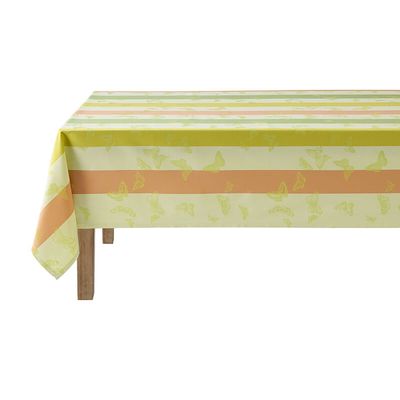 Le Jacquard Francais Bal Des Papillons Coated Tablecloth Yellow 69 x 69 Inch, MPN: 30455