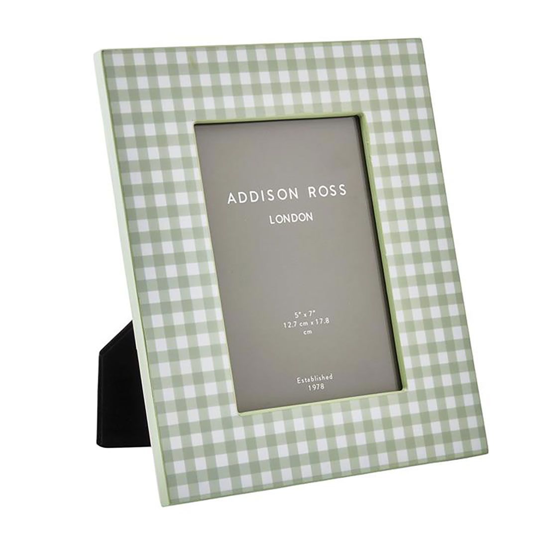 Addison Ross London Lacquer 5x7 Gingham Sage Picture Frame, MPN: GN1012
