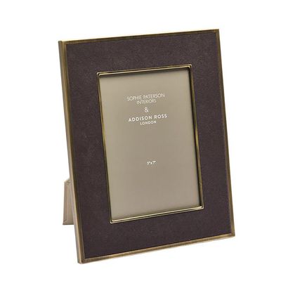 Addison Ross London Lacquer 5x7 Picture Frame Charcoal Grey Velvet, MPN: SP0212