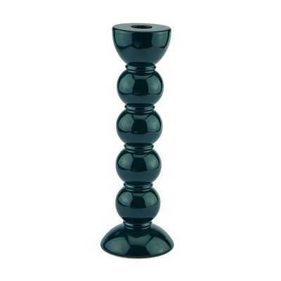 Addison Ross London Lacquer 24cm Bobbin Green Candlestick , MPN: CA1016