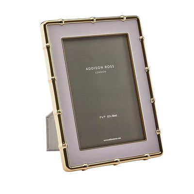 Addison Ross London Zinc 5x7 Gold Bamboo Pale Pink Picture Frame, MPN: FR6552