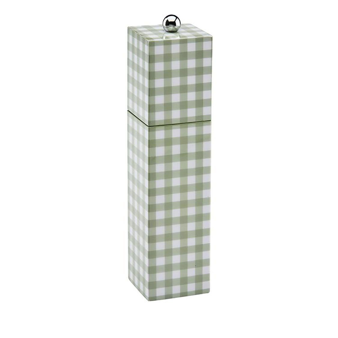 Addison Ross London Lacquer 22cm Gingham Grinder Sage, MPN: GN1052