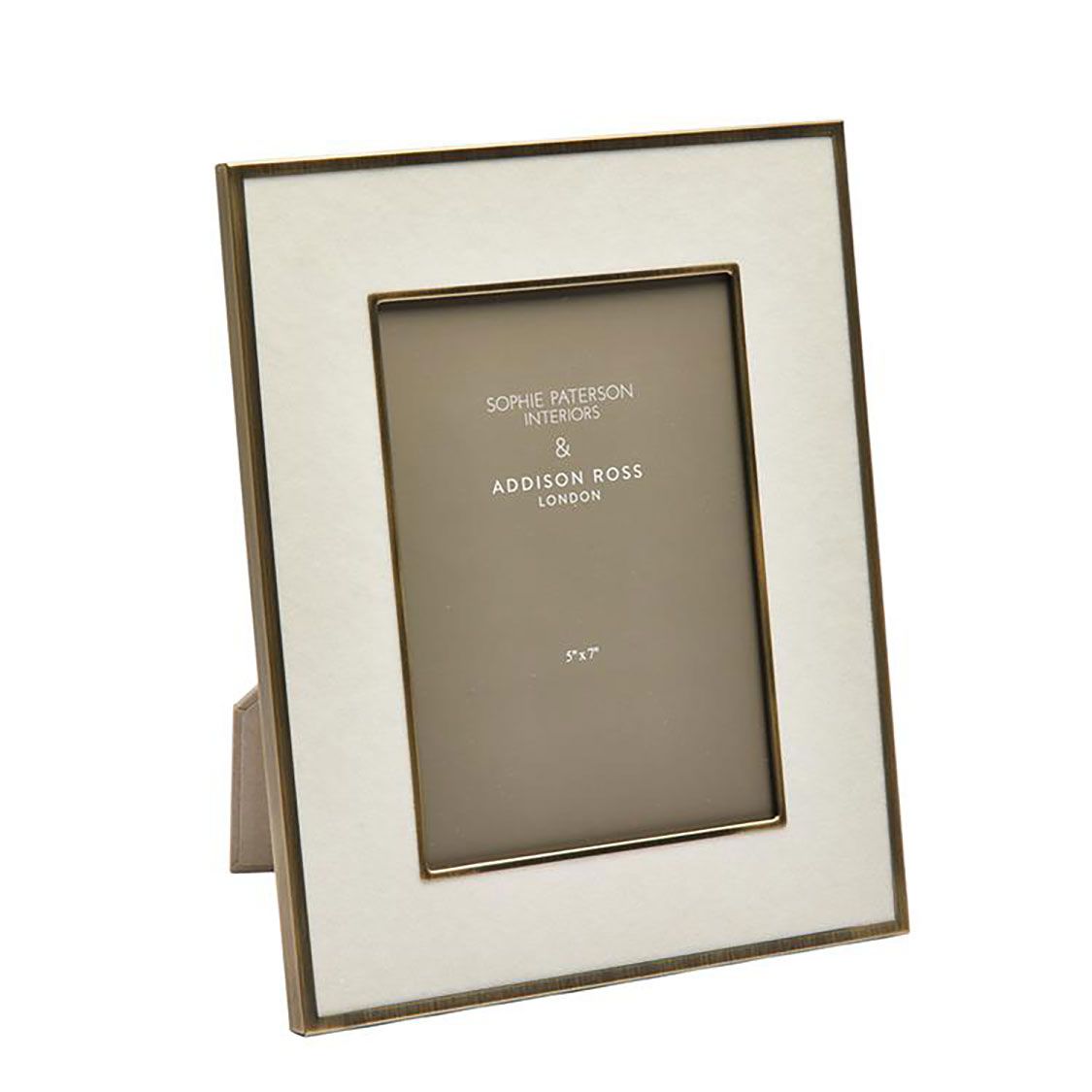Addison Ross London Lacquer 5x7 Picture Frame Cream Velvet, MPN: SP0213