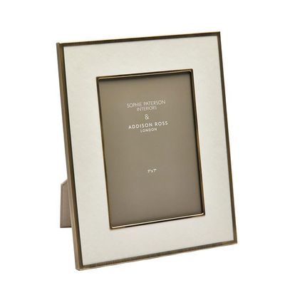 Addison Ross London Lacquer 5x7 Picture Frame Cream Velvet, MPN: SP0213