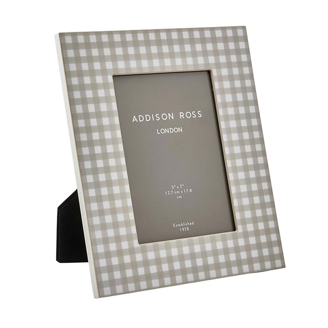 Addison Ross London Lacquer 5x7 Gingham Cappucino Picture Frame, MPN: GN1010