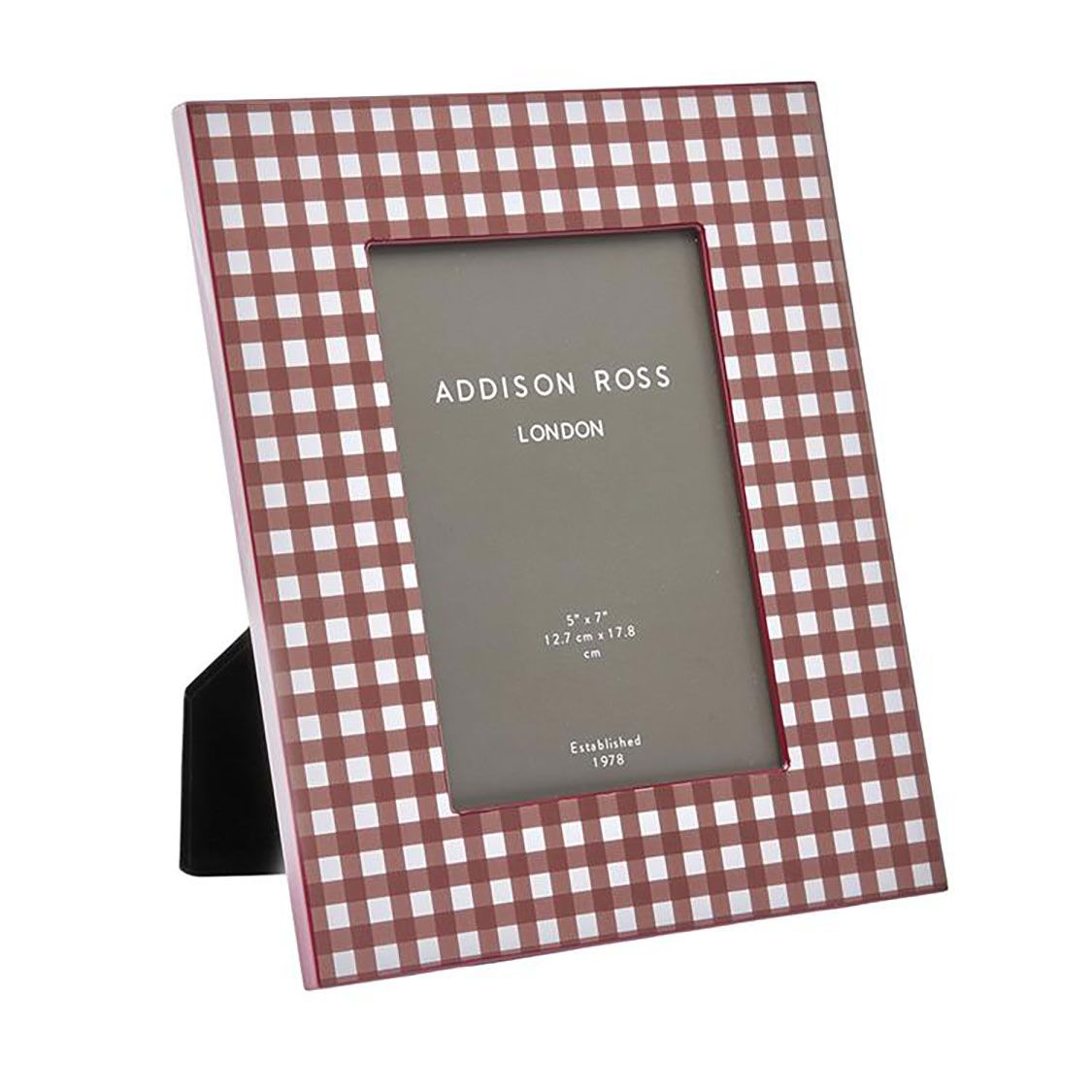 Addison Ross London Lacquer 5x7 Gingham Cherry Picture Frame, MPN: GN1013