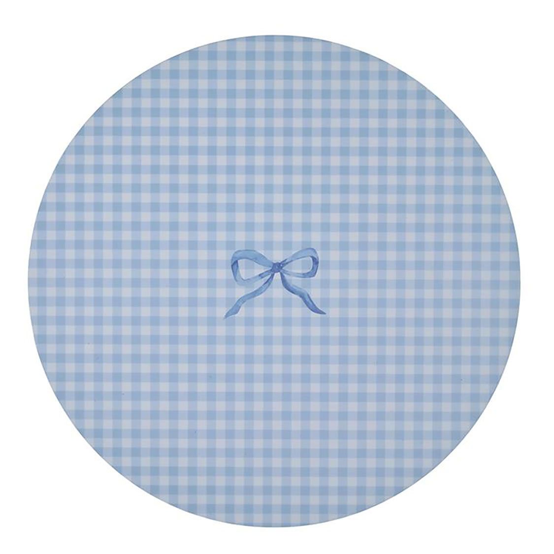 Addison Ross London Lacquer 38cm Gingham Placemat Blue, MPN: GN1002