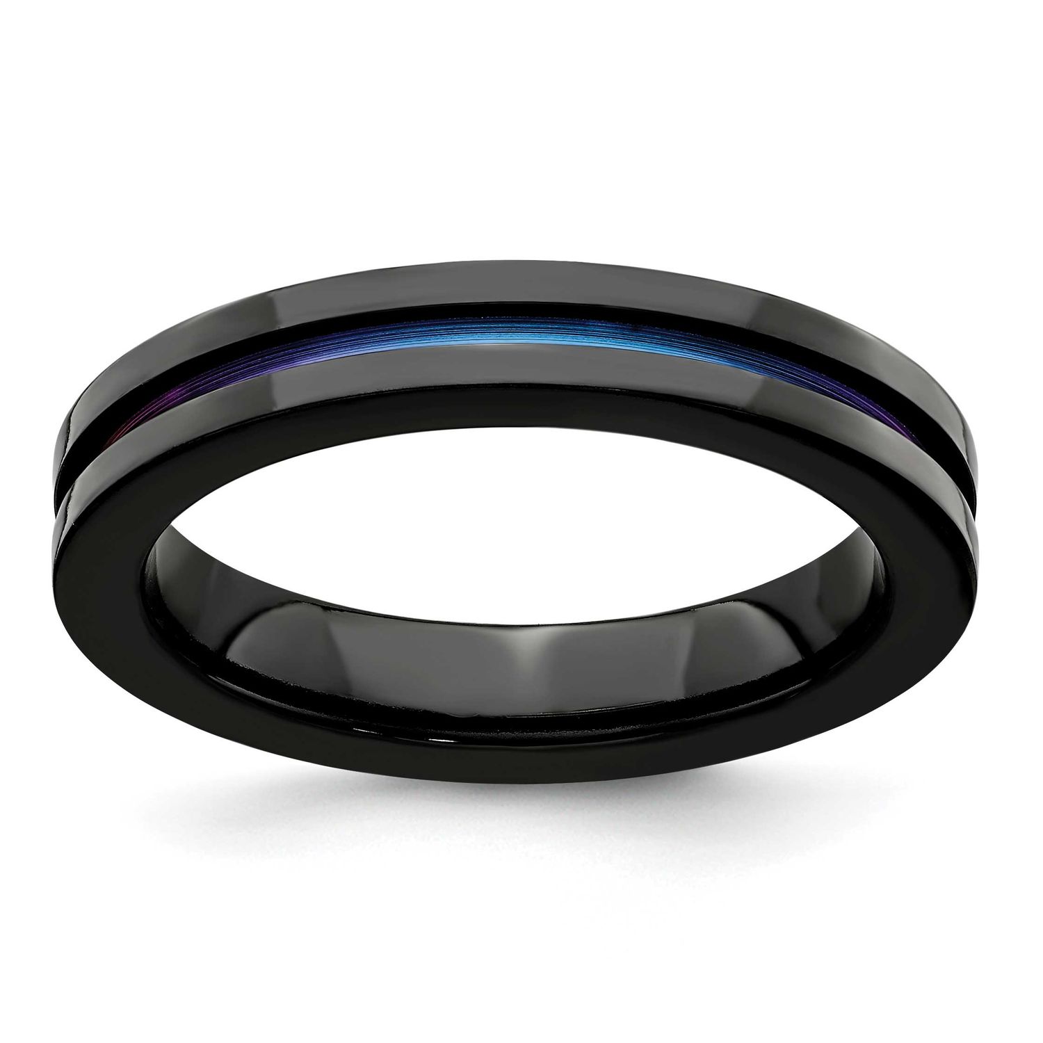 Edward Mirell Anodized 4mm Band Black Ti, EMR173-12, 886774278742