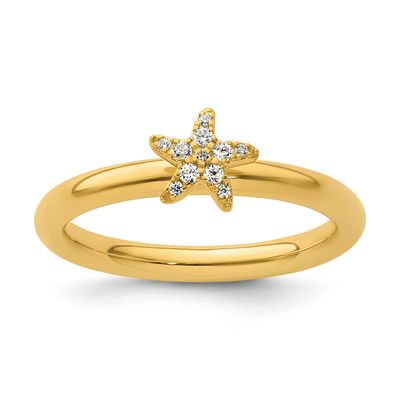 Diamond Starfish Ring 14k Gold, SK2185-5, 196904274453