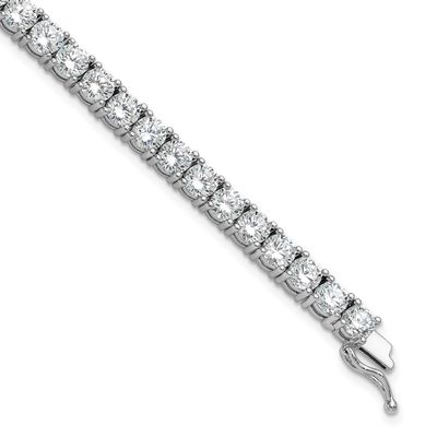4.5mm CZ 43 Stone 8 inch Bracelet Sterling Silver Rhodium-plated, QG3491-8, 196904345054