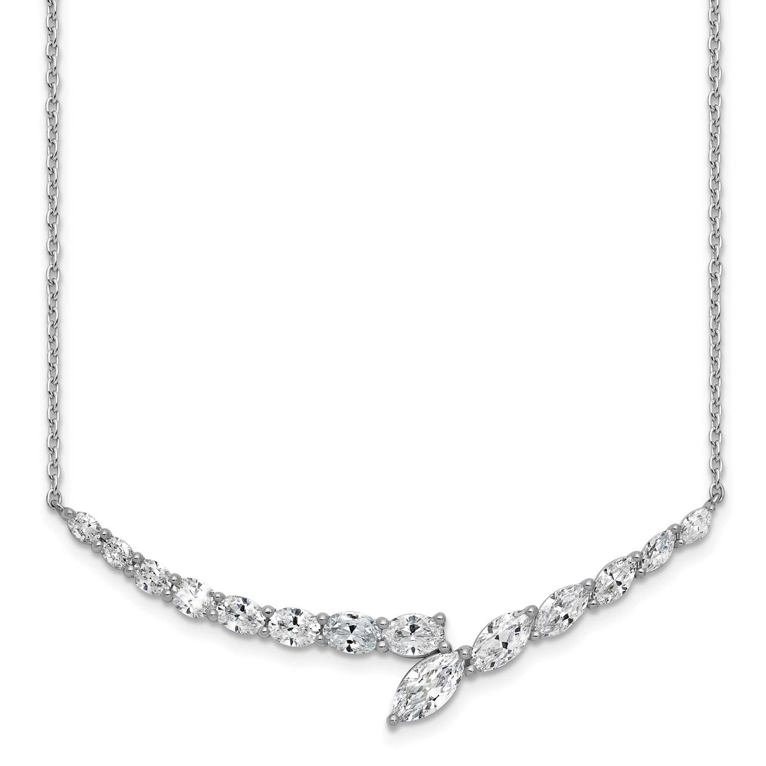 Graduated Lab Grown Diamond VS/SI FGH Necklace 14k White Gold, PM10482-400-WLG,