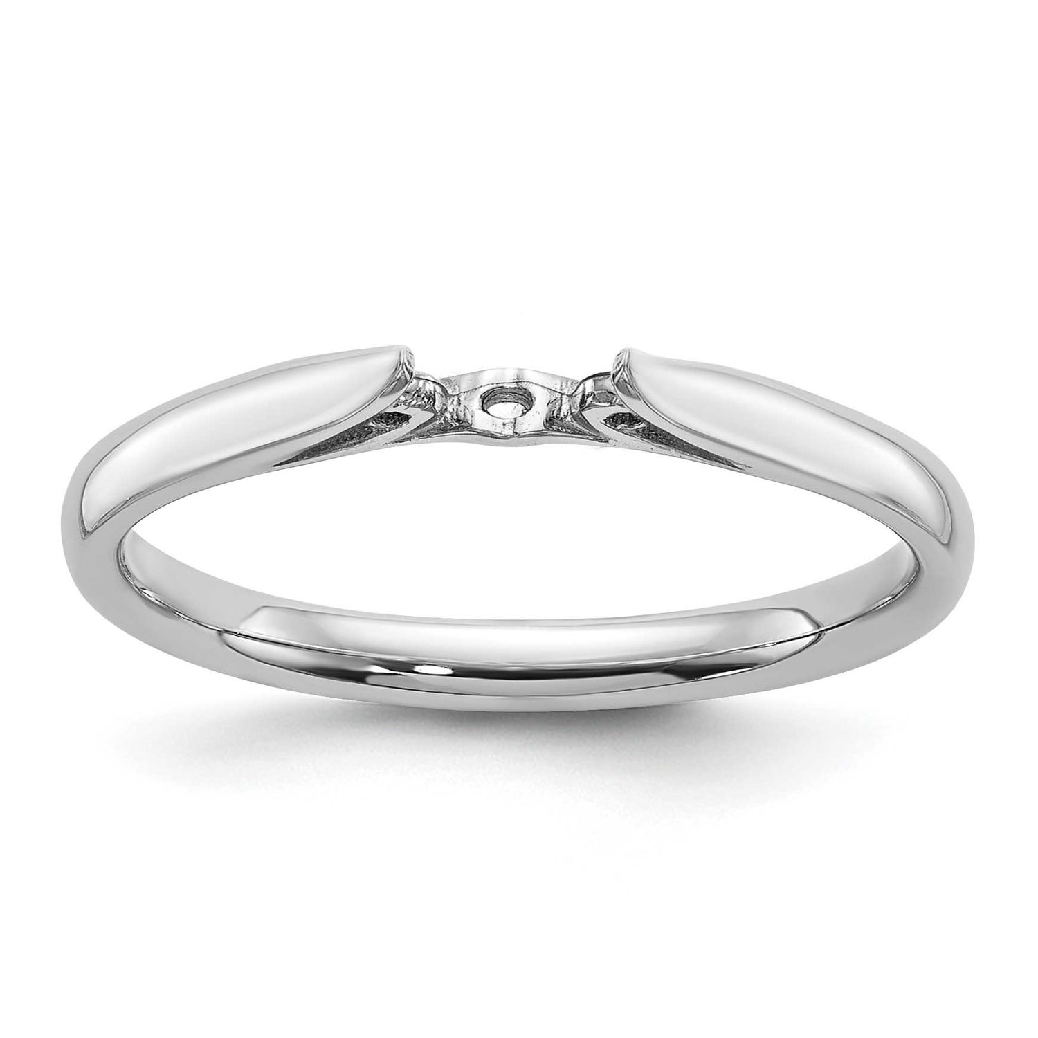 Peg Set 3.5mm Solitaire Engagement Ring Mounting 14k White Gold, RM1975E-3.5MM-W,
