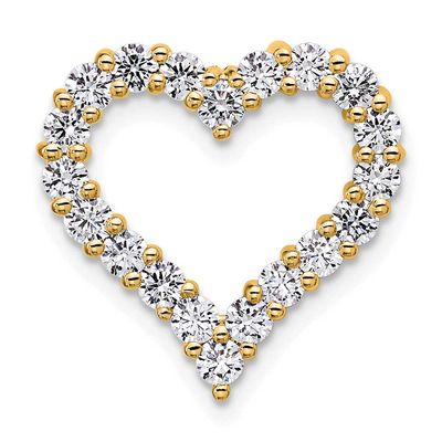 Lab Grown Diamond VS/SI FGH Heart Pendant 14k Gold, PM10441-LG,