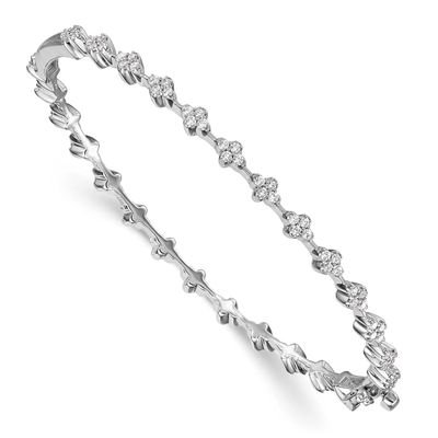 Lab Grown Diamond VS/SI FGH Hinged Bangle 14k White Gold, BM10530-100-WLG,
